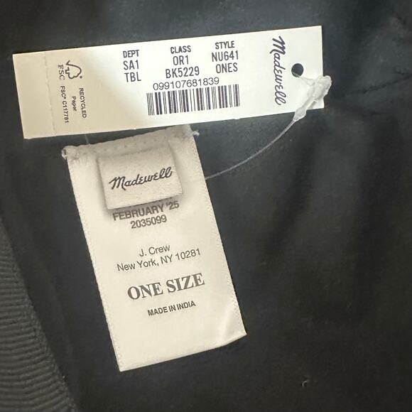 Madewell Women’s Canvas Baseball Hat Black New NWT - Picture 7 of 7